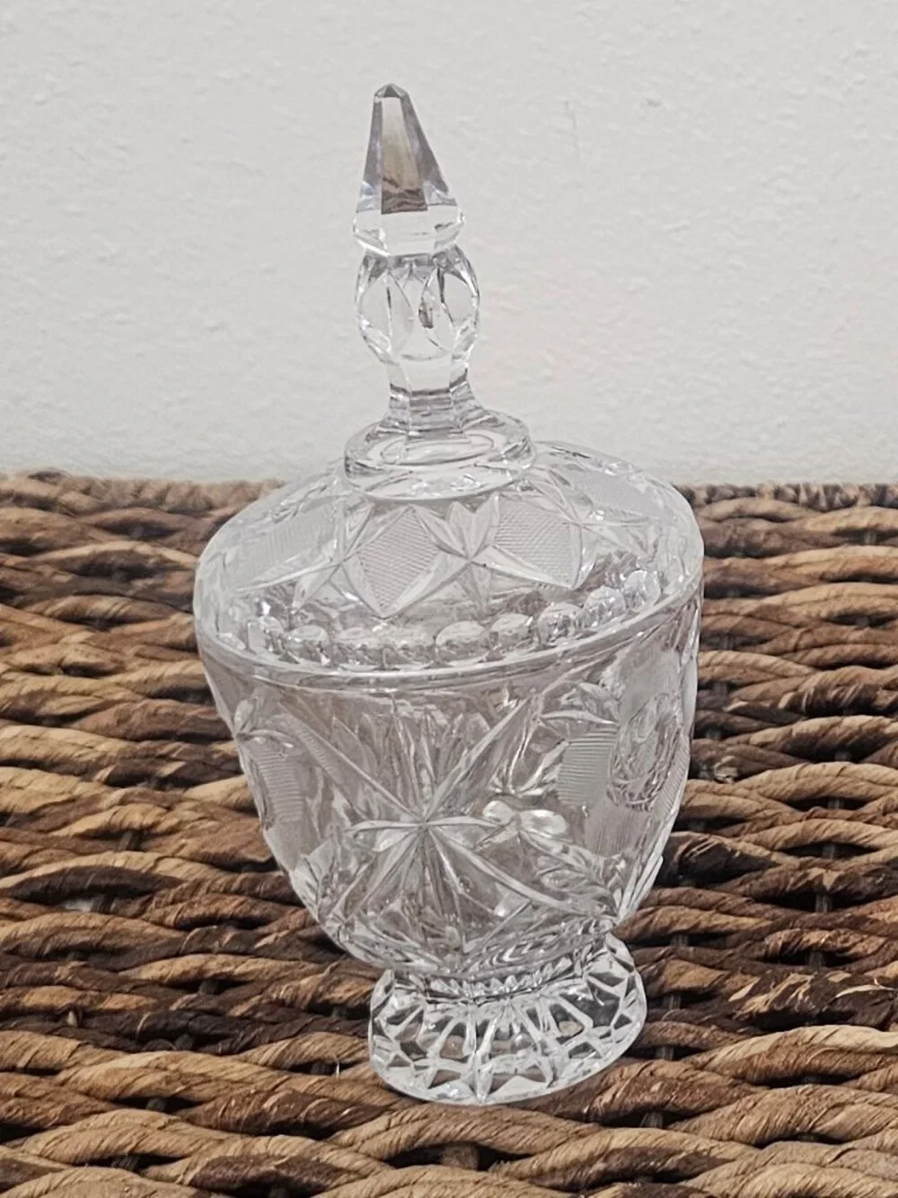 Two beautifully crafted pieces of vintage clear glassware